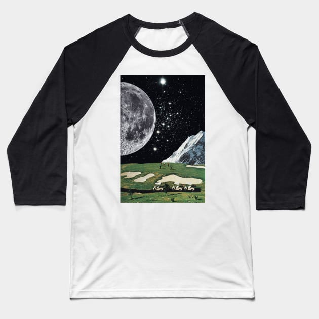 Supermoon Baseball T-Shirt by Lerson Pannawit